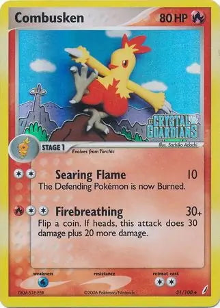 EX Crystal Guardians Combusken #31/100 reverse holo